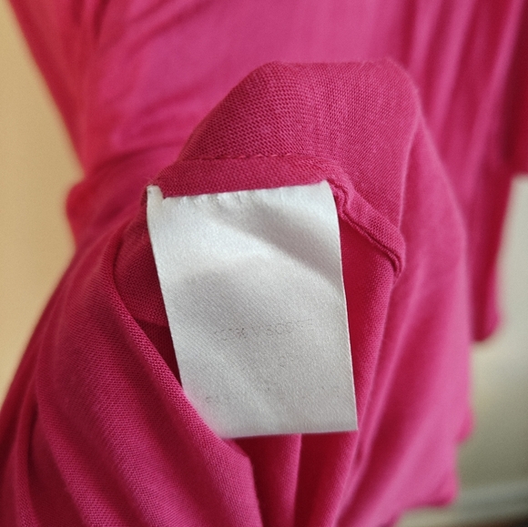 Adam Lippes Sz Medium Asymetrical  Handkerchief Dress Pink Loose Fit Sleeveless - Picture 6 of 7